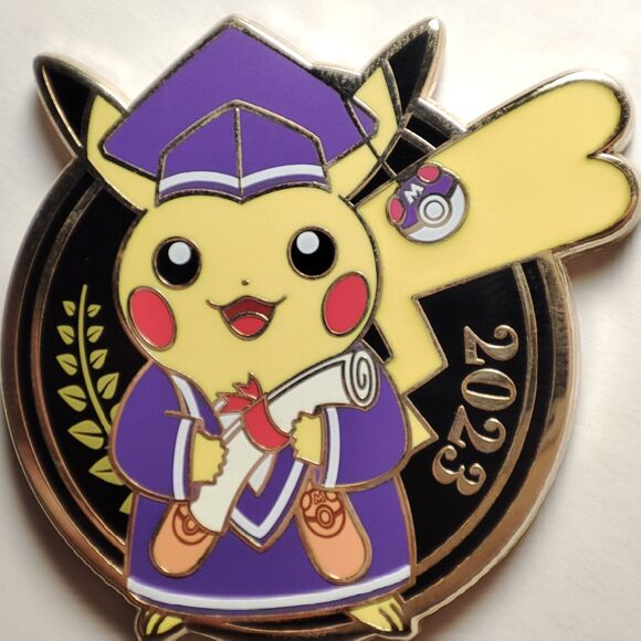 Nintendo Jewelry - Pokemon TCG 2023 Graduation Pikachu Enamel Pin Official Nintendo Lapel Badge